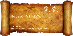 Hetzel Virág névjegykártya
